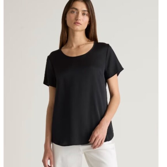 Quince Washable Stretch Silk Tee—Size M, NWT - Picture 6 of 6